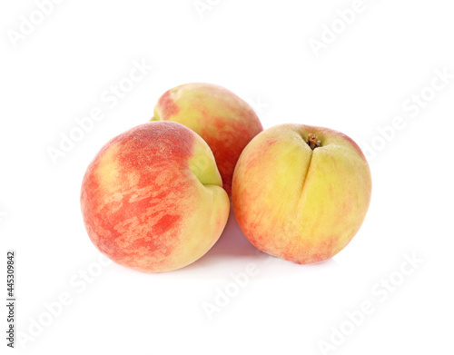 peach isolated on white background.