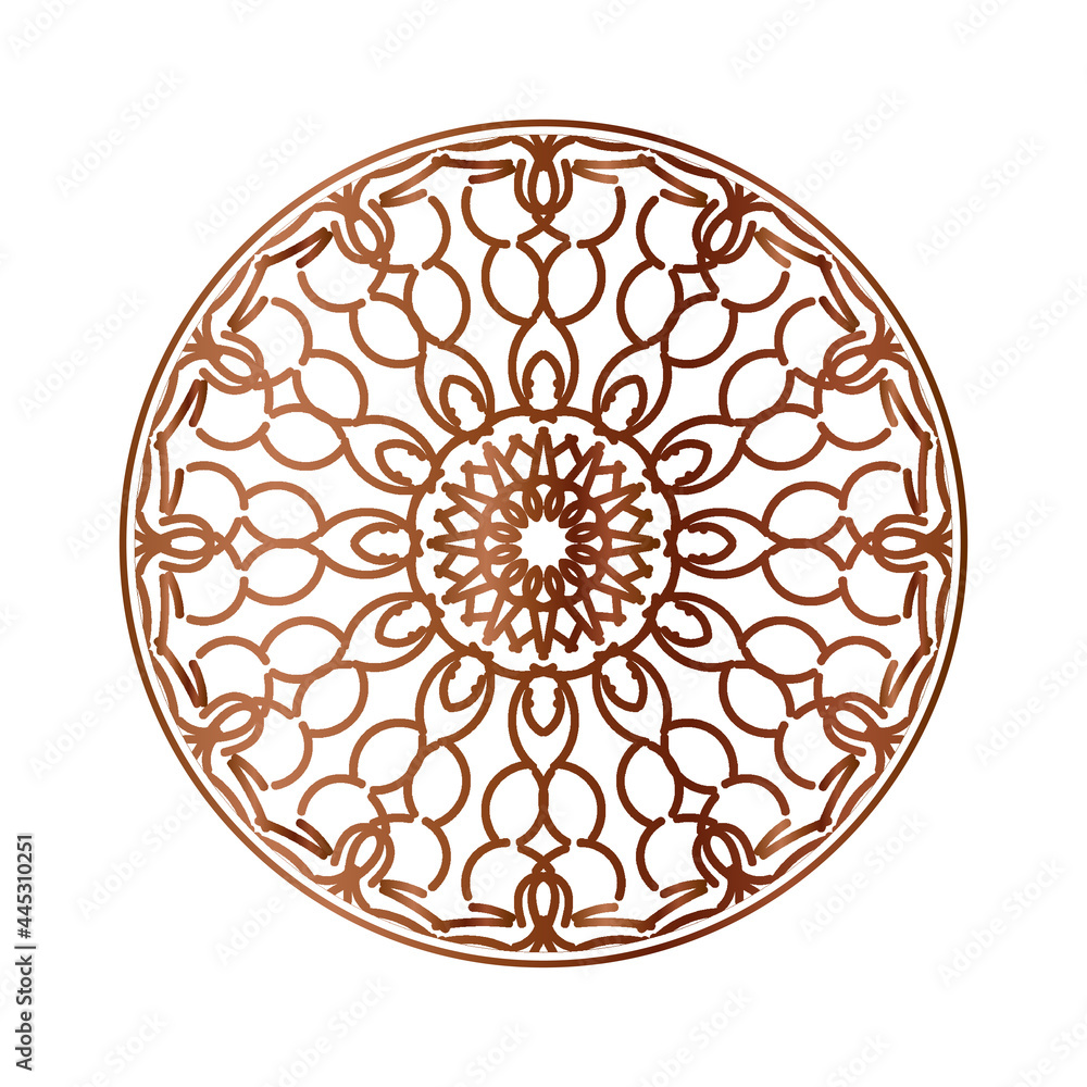 Decorative round floral mandala