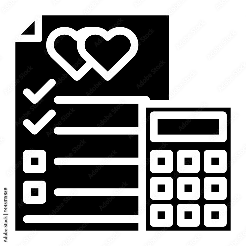 weddingcost glyph icon