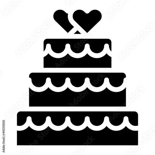weddingcake glyph icon photo
