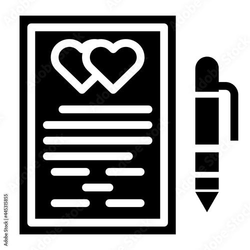 weddingcontract glyph icon