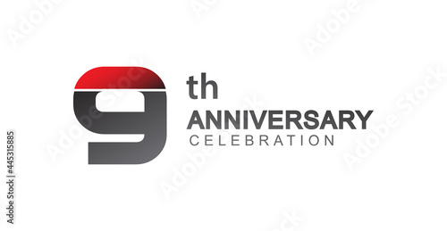 9th anniversary logo red and black design simple isolated on white background for anniversary celebration. Free Download 9th anniversary logo red and black design simple isolated on white background for anniversary celebration. - GFXLoad