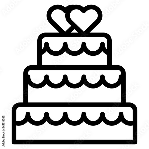 weddingcake line icon photo