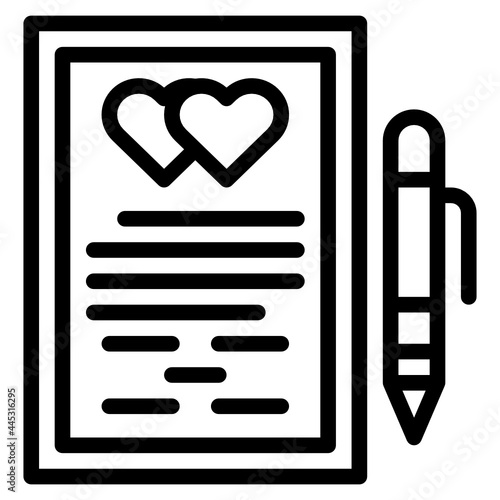 weddingcontract line icon