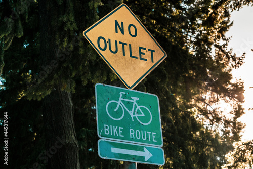 No outlet bike route