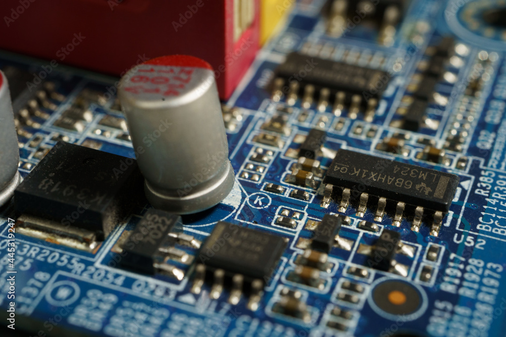 close up of electronic circuit hardware computer close up of electronic circuit hardware computer