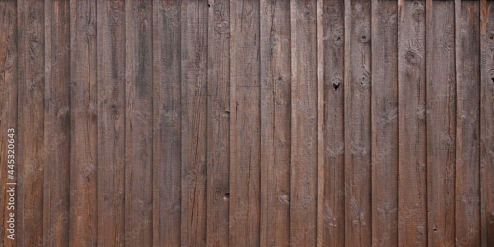 Naklejka premium Wooden texture panorama header for background planks brown horizontal