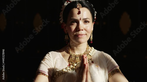 Portrait of Hare Krishna Woman photo