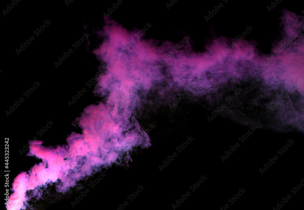 Purple smoke on a black background. Purple smoke on a black background.