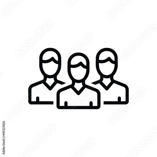 Black line icon for peers