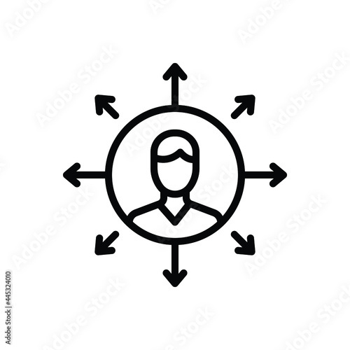 Black line icon for challenges