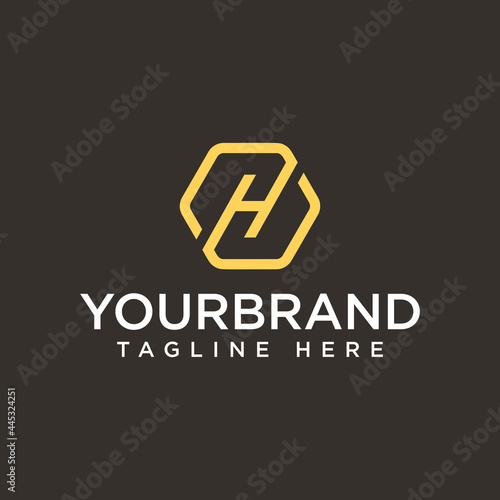 letter H hexagonal technology, initial logo design hexagon monogram lettering designs hexagon simple logo icon design vector