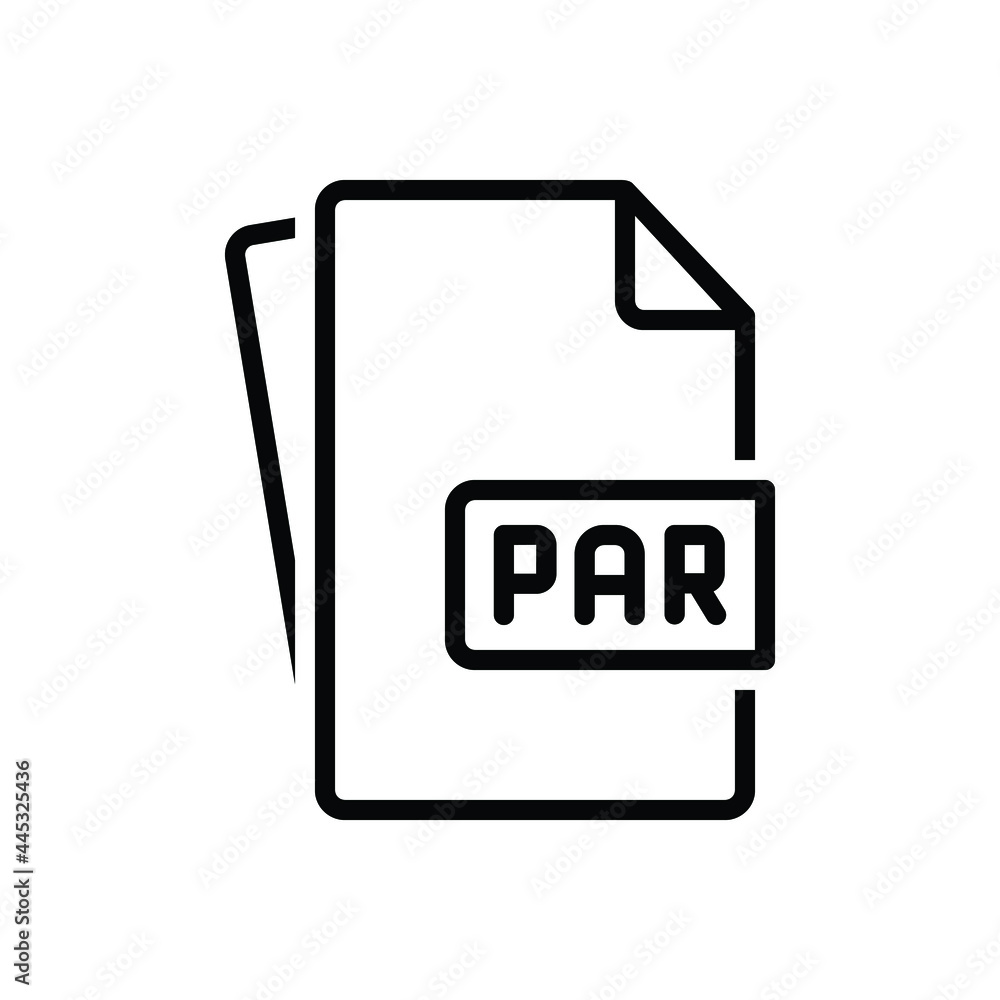 Black line icon for par Black line icon for par