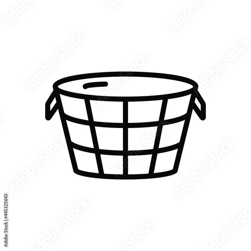 Black line icon for vat