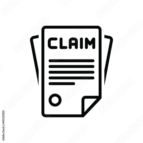 Black line icon for claimed