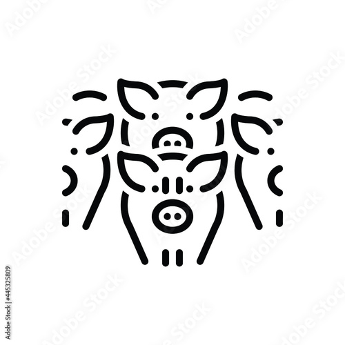 Black line icon for drove