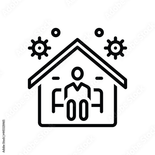 Black line icon for at stay