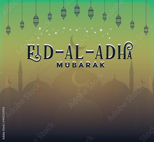 Eid al Adha Mubarak Graphic images design theme photo