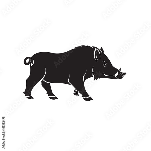 Vector of boar design on white background. Wild Animals. Easy editable layered vector illustration. photo