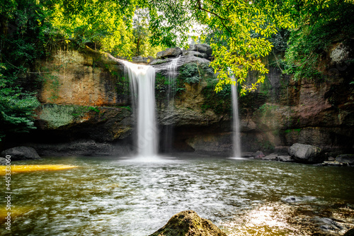 Haew Suwat Waterfall in Khao Yai National Park in Nakhon Ratchasima, Thailand