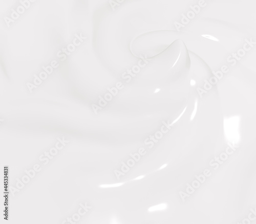 white cream milky texture for cosmetic product, 3D glossy liquid materials, watery moisturizing lotion for skincare. 