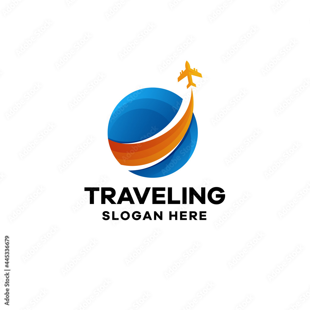 Traveling Gradient Logo Template
