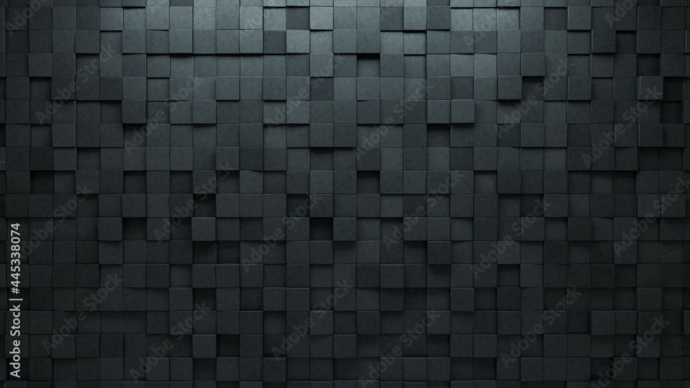 3D, Semigloss Mosaic Tiles arranged in the shape of a wall. Polished, Square, Bricks stacked to create a Concrete block background. 3D Render 3D, Semigloss Mosaic Tiles arranged in the shape of a wall. Polished, Square, Bricks stacked to create a Concrete block background. 3D Render