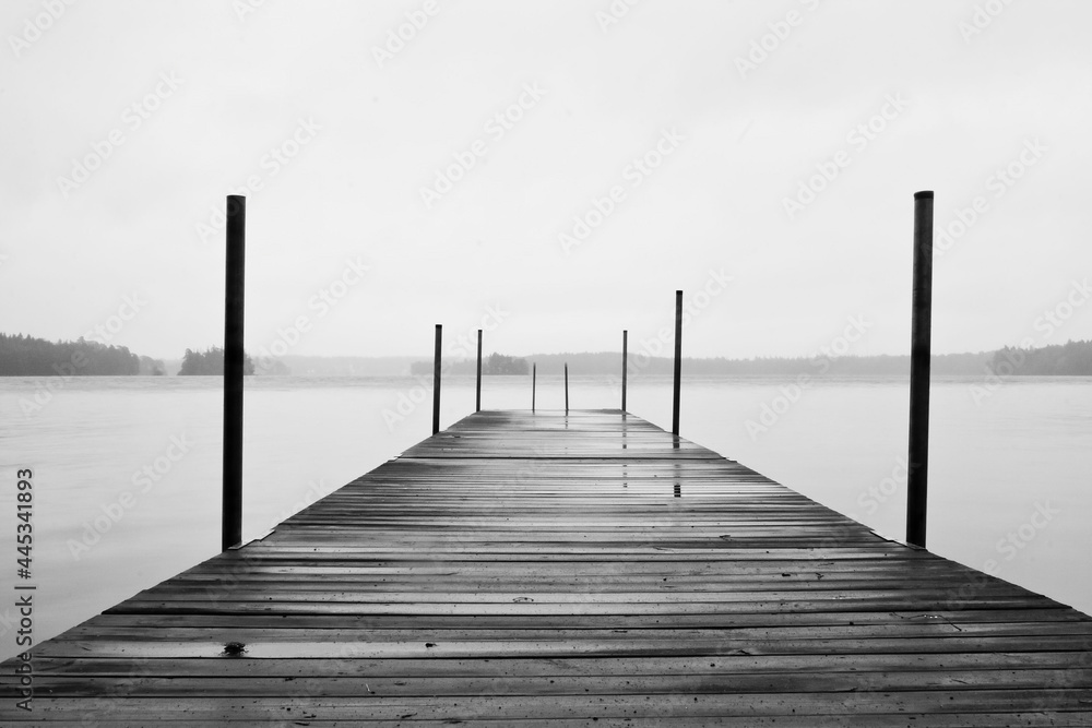 Naklejka premium Steg an See in Schweden