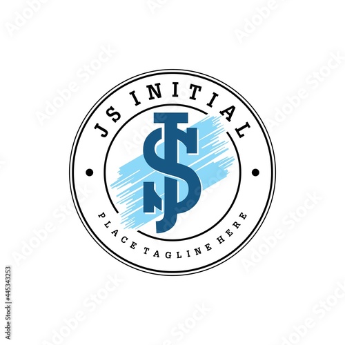 J And S Monogram Initial Or Letter Logo Design Vector Image
