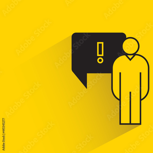 people and exclamation mark vector illustration