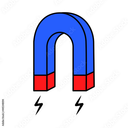Magnet. Doodle style icon.