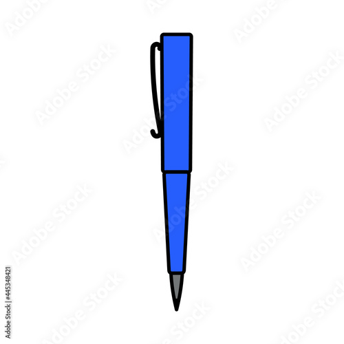 Writing pen. Doodle style icon.
