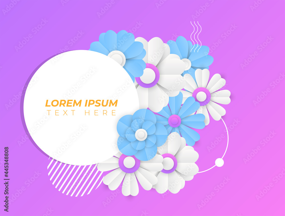 Tropical flowers border seamless pattern in paper cut 3d style on white background - hand drawn exotic blooms of hibiscus, protea, magnolia and plumeria with colorful line contour. Vector illustration Tropical flowers border seamless pattern in paper cut 3d style on white background - hand drawn exotic blooms of hibiscus, protea, magnolia and plumeria with colorful line contour. Vector illustration