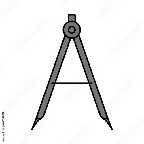 Drawing compasses. Doodle style icon.