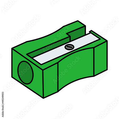 Pencil shaver. Doodle style icon.