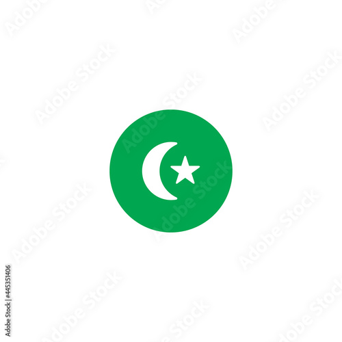 Islamic Symbol Icon Vector. Moon and Star Image