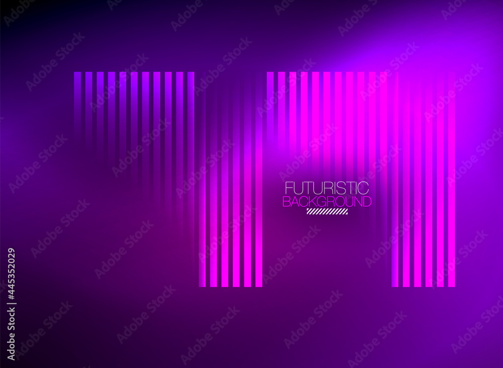 Bright neon color techno abstract background, shiny glowing neon lines in the dark background Bright neon color techno abstract background, shiny glowing neon lines in the dark background