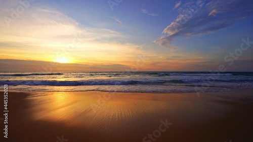 Wallpaper Mural Phuket sea Amazing sunset or sunrise sky over sea beach in sunny Summer day time Beautiful sea sand Beach with wave crashing on sandy shore Nature and travel concept Torontodigital.ca