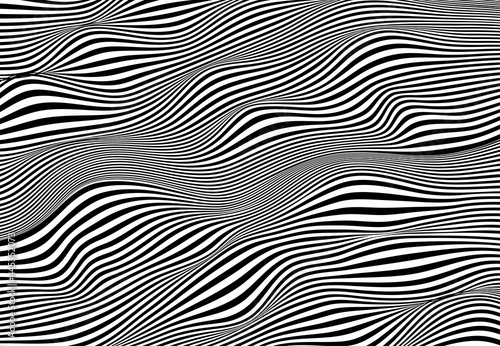 Abstract lines wave. Wavy stripes pattern. Vector illustration © royyimzy