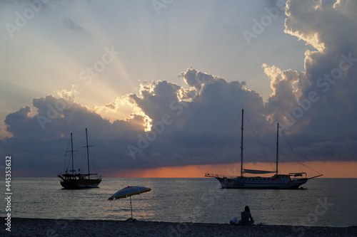clouds and sea at sunrise 