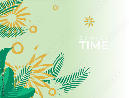 Wallpaper Mural Abstract graphic floral elements in summer style. End of summer background or autumn. Dynamical colored fluid shapes. Isolated banners with flowing flowers. Template design logo, flyer, presentation. Torontodigital.ca