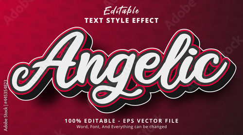 Editable text effect, Angelic text with nicely gradient style effect
