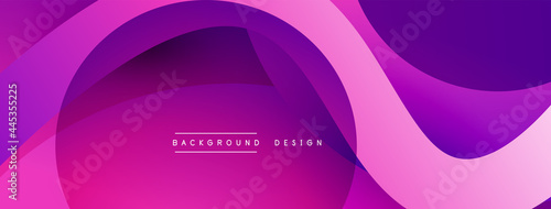 Abstract overlapping lines and circles geometric background with gradient colors © antishock