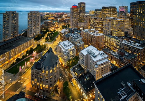 Aerial view of Boston photo