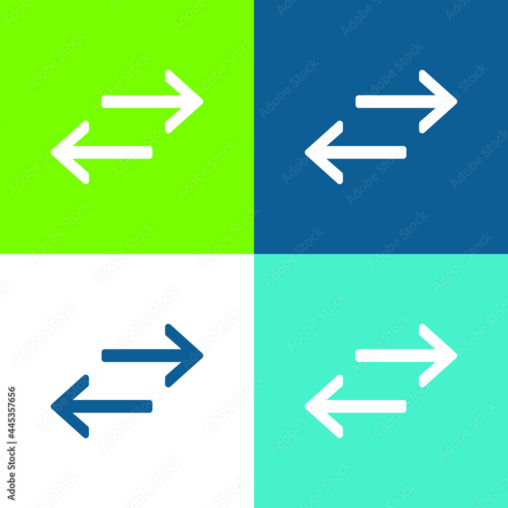 Arrows Flat four color minimal icon set Arrows Flat four color minimal icon set