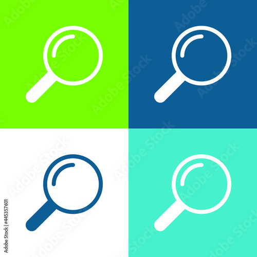 Airport Searchor Flat four color minimal icon set