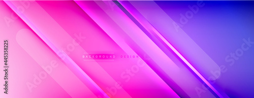 Abstract background - lines composition created with lights and shadows. Technology or business digital template. Trendy simple fluid color gradient abstract background with dynamic