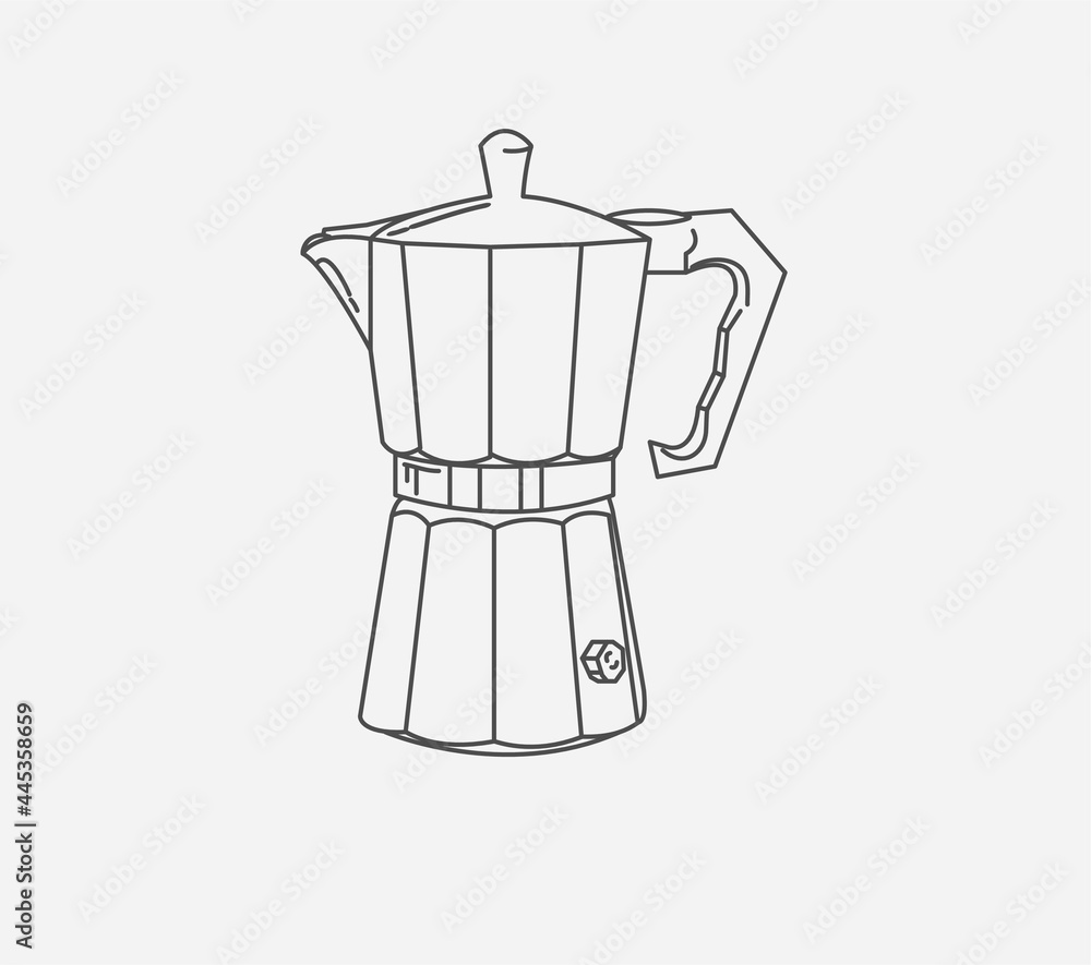 vector coffee maker kettle pourer illustration vector coffee maker kettle pourer illustration