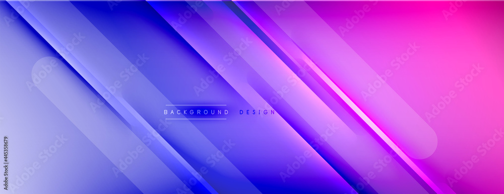 Fototapeta premium Abstract background - lines composition created with lights and shadows. Technology or business digital template. Trendy simple fluid color gradient abstract background with dynamic
