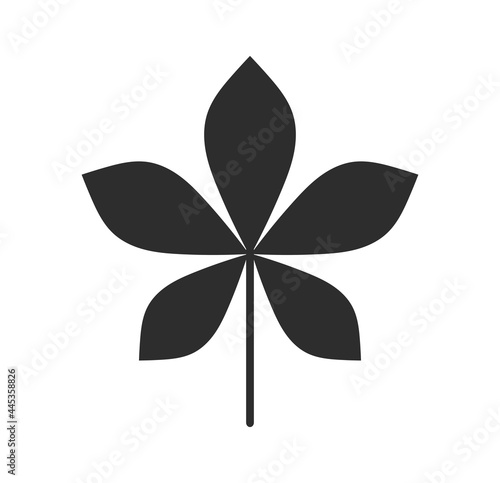 Chestnut tree leaf icon.